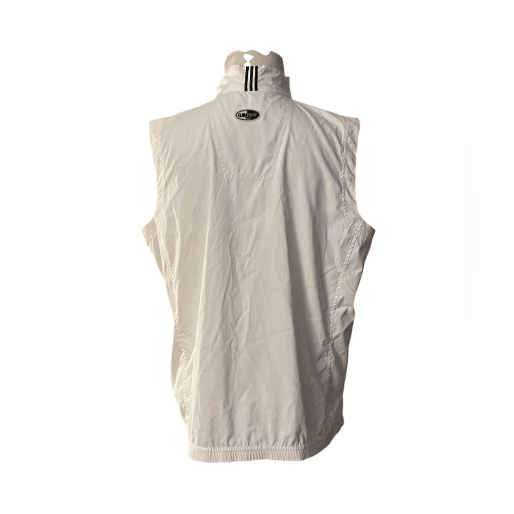 Adidas Climaproof White Zip Up Vest Womens Size M Casual Run Top Cottonwood - Picture 3 of 5